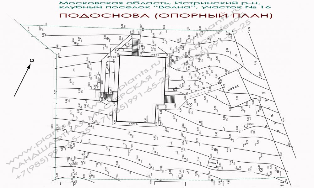 Проект ландшафтного дизайна участка 18 соток - ОПОРНЫЙ ПЛАН